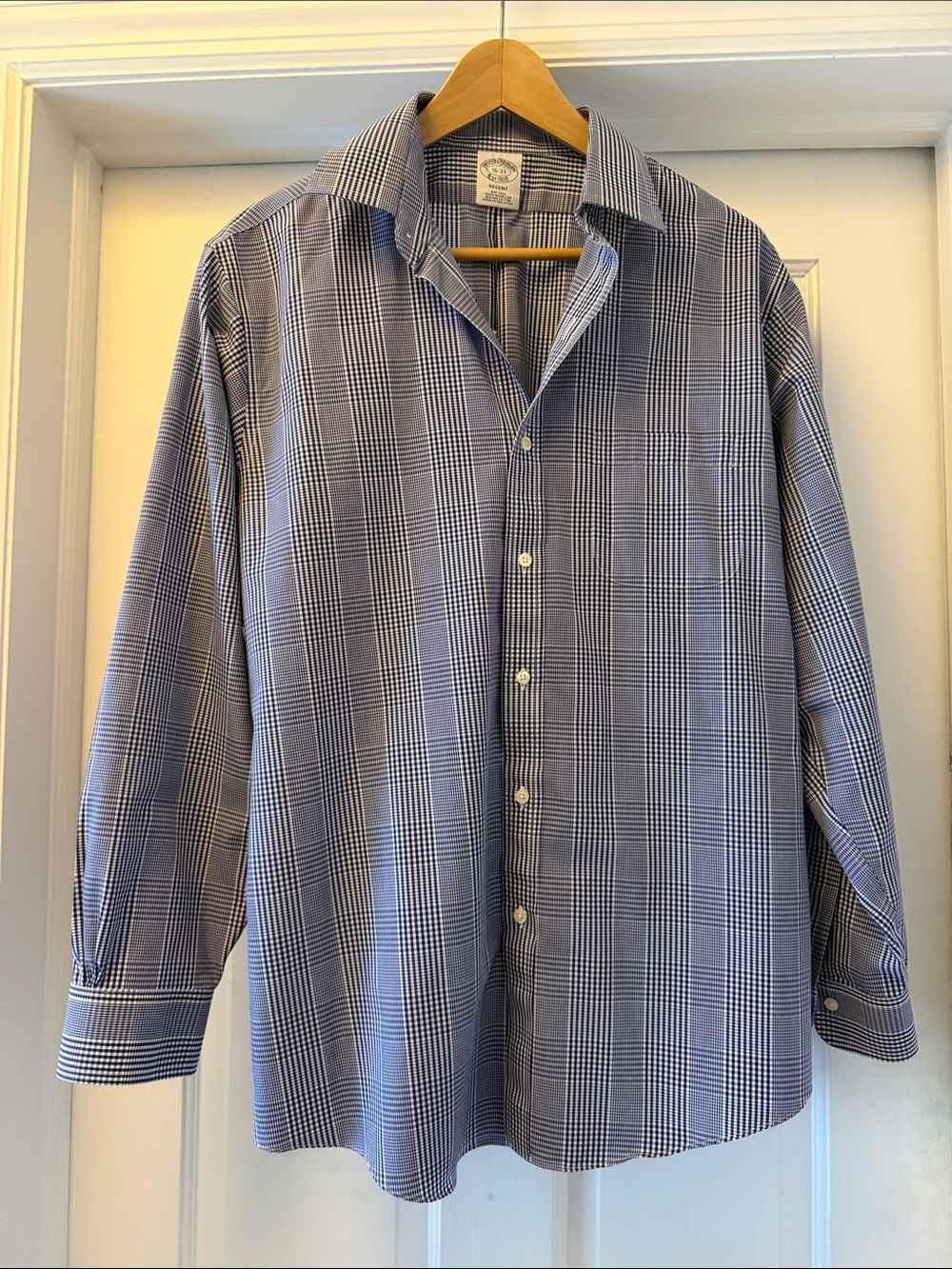 Brooks Brothers Regent Blue Checkered Dress Shirt 16/33